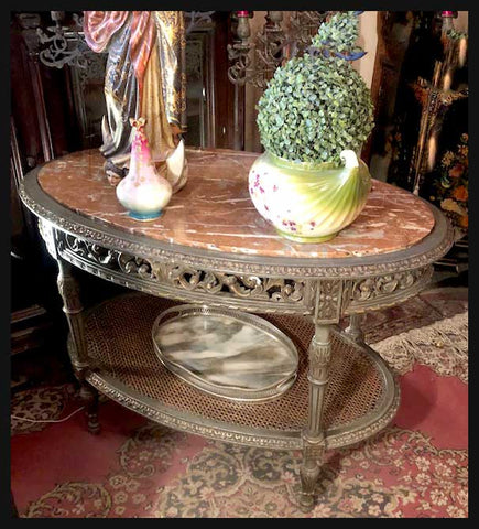 I.1696 MESA ISLA CUBIERTA DE MÁRMOL