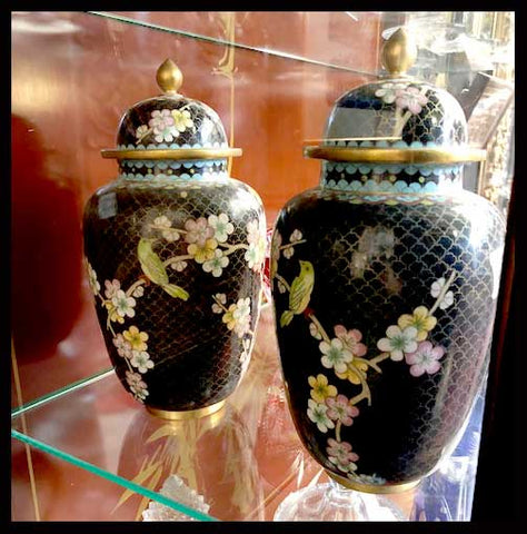 II.1626 PAR DE POTES CLOISONNÉ