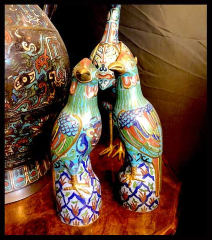 II.1627 PÁJAROS DE CLOISONNÉ