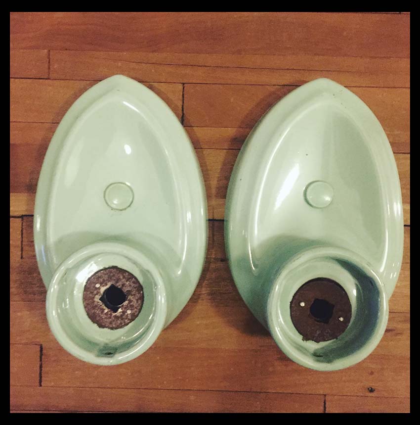 II.655 PAR DE APLIQUÉS TURQUESA