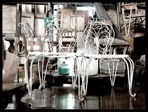 I.1086 JUEGO DE TERRAZA DE FIERRO FORJADO