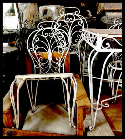 I.1086 JUEGO DE TERRAZA DE FIERRO FORJADO