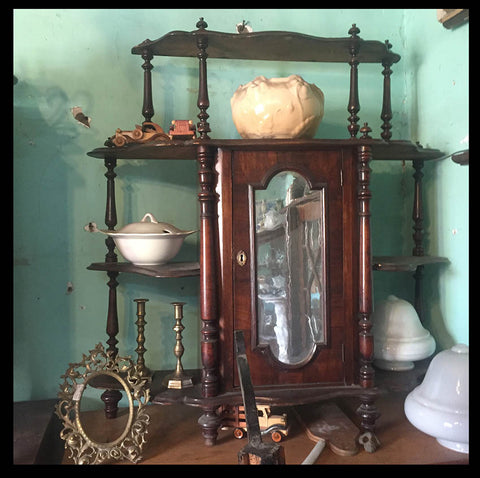 I.414 REPISERO COLGANTE DE CAOBA