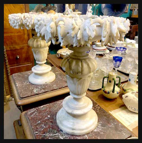 II.2246 PAR DE FRUTEROS DE ALABASTRO