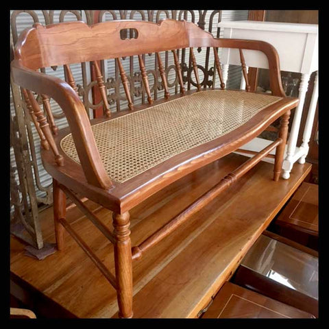 I.634 BANCA DE JUNCO Y MADERA