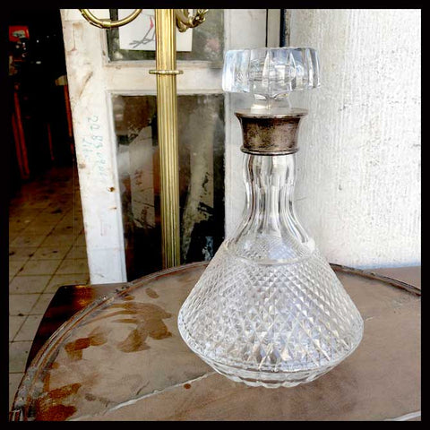 II.1682 BOTELLA DE PLATA Y CRISTAL