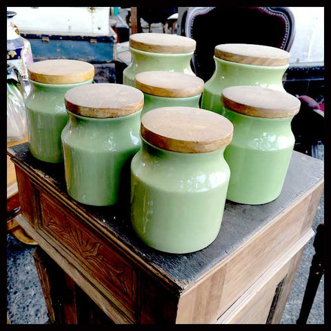 II.1649 FRASCOS VERDES ESPECIEROS