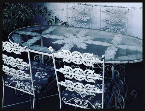 I.1440 JUEGO DE TERRAZA DE FIERRO FORJADO