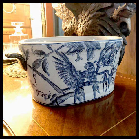 II.1669 JARDINERA AZUL Y BLANCO