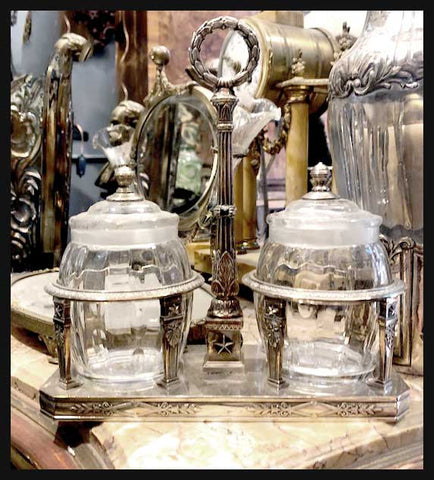 II.1989 AZUCARERO DE CRISTAL Y PLAQUÉ