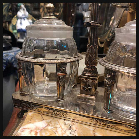 II.1989 AZUCARERO DE CRISTAL Y PLAQUÉ