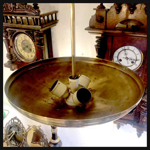 II.2028 LÁMPARA DE CIELO DE BRONCE