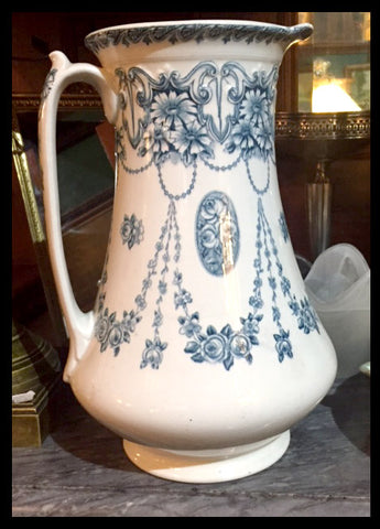 II.322 JARRA DE LOZA PINTADA AZUL