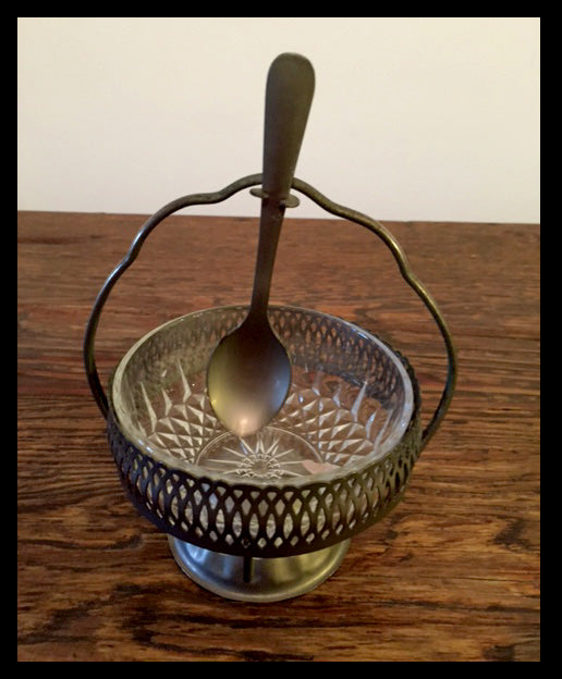 II.433 AZUCARERO DE PLAQUÉ Y VIDRIO