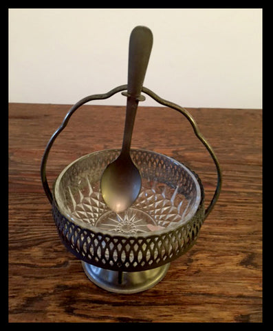 II.433 AZUCARERO DE PLAQUÉ Y VIDRIO