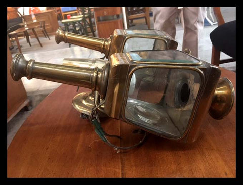 II.1357 FAROL DOBLE DE BRONCE