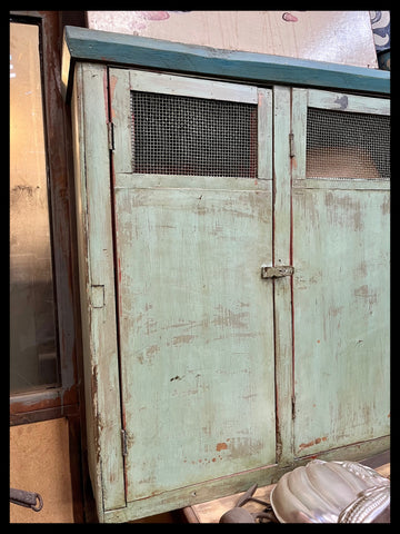 I.4237 ANTIGUOS LOCKERS DE MADERA VERDE AGUA