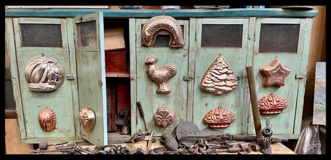 I.4237 ANTIGUOS LOCKERS DE MADERA VERDE AGUA